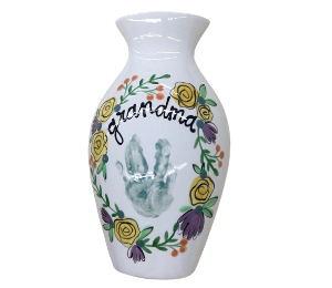 Tribeca Floral Handprint Vase