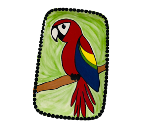 Tribeca Scarlet Macaw Plate