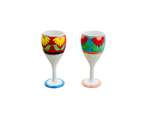Tribeca Floral Wine Glass Set