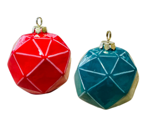 Tribeca Jewel Toned Faceted Ornament