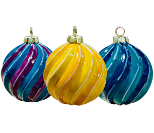 Tribeca Jewel Toned Spiral Ornament